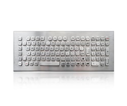 K-TEK-A360KP-FN-DWP Stainless Steel Keyboard, Full-Size Industrial Keyboard IP65 Waterproof Vandal Proof, Top Panel Mount, 102 Keys with Numeric Keypad USB, Mining, Medical, Self-Service Terminal