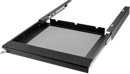 Penn Elcom Under Desk Laptop Drawer, Lockable, for 17” Laptops - Premium Sliding Security Drawers - Model EX-6151B - color: Black - Model Ex-6151b (17" Laptop)