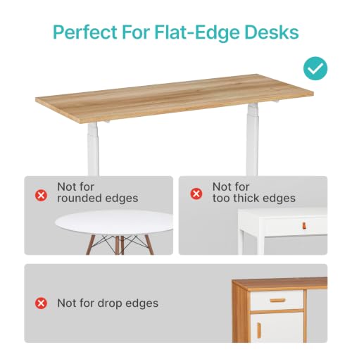 PEGZONE Desk Side Storage Organizer, No Drill Under Desk Laptop Holder, Clamp on Desks Shelf with Pegboard Accessories, Hanging Laptop Mount, Fits Flat Edge 0.4" to 2.2", White | No Drill Under Desk Laptop Holder, Clamp on Desks Shelf with Pegboard Access