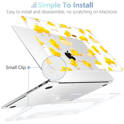 MEEgoodo Compatible with MacBook Pro 14 inch Case (M5/M4/M3/M2/M1) Pro/Max 2026 2025 2024 2023 2021, Case Fit Model A3427/A3426/A3434/A3112/A3401/A3185/A2918/A2992/A2779/A2442, Cute Little Chick - color: Cute Little Chick