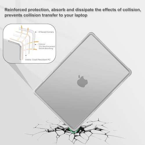 MOSISO Compatible with MacBook Pro 14 inch Case M5 M4 M3 M2 M1 2026-2021 | 4 in 1 Kit Shock-Absorbing Shell with Fold stent, A3427 A3426 A3434 A3112 A3185 A3401 A2918 A2992 A2779 A2442, Matte Clear - color: Matte Clear