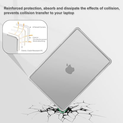 MOSISO Compatible with MacBook Pro 14 inch Case M5 M4 M3 M2 M1 2026-2021 | 4 in 1 Kit Shock-Absorbing Shell with Fold stent, A3427 A3426 A3434 A3112 A3185 A3401 A2918 A2992 A2779 A2442, Matte Clear - color: Matte Clear