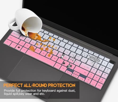 Keyboard Cover Skin for 2025 2024 2023 Samsung Galaxy Book 5/4/3 360|Pro 360 15.6" 16", Galaxy Book 5/4/3 Ultra/Edge 16", NP960QHA NP750XGK NP750QHA NP754XQA Protector, Ombre Pink - color: Ombre Pink