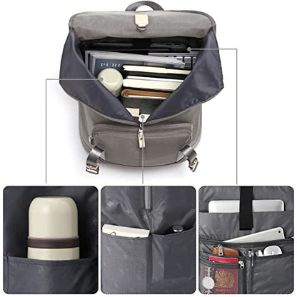 YAMTION 17" Laptop Backpack for Women & Men,Bookbag for Teen Girls & Boys Teenagers for College High School - color: Grey