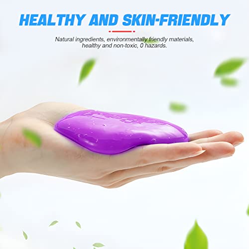 Moly Magnolia Cleaning Gel for Car, Auto Detailing Tools Car Interior Cleaner Putty, Dust Cleaning Mud Removal, Putty Cleaning Keyboard Cleaner for PC Laptop Keyboard Tablet Air Vents Camera (Purple) - color: Purple