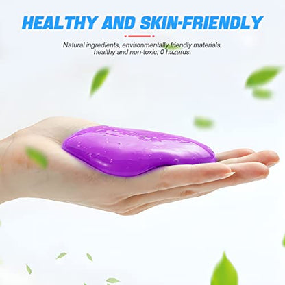 Moly Magnolia Cleaning Gel for Car, Auto Detailing Tools Car Interior Cleaner Putty, Dust Cleaning Mud Removal, Putty Cleaning Keyboard Cleaner for PC Laptop Keyboard Tablet Air Vents Camera (Purple) - color: Purple
