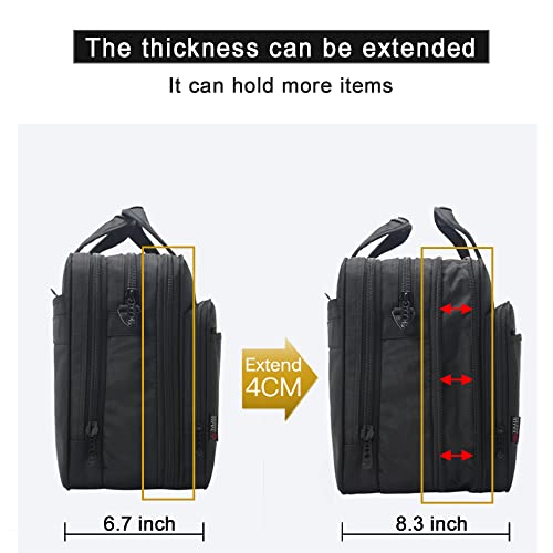 Large Briefcases For Men Canvas Tote Bag 15.6 Inch 17 Inch 19 Inch Laptop Case Work Bags Office Messenger Bag - style: Medium Size（15.6 Inch）