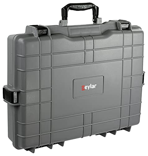Eylar Large 22 inch Protective, Camera, Tools, Equipment Laptop Hard Case Waterproof w/ 3 Layers Foam (Gray) - color: Gray