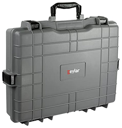 Eylar Large 22 inch Protective, Camera, Tools, Equipment Laptop Hard Case Waterproof w/ 3 Layers Foam (Gray) - color: Gray
