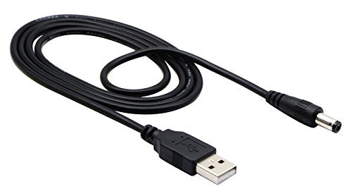 USB 2.0 A Male to DC 5.5x2.5mm Male Adapter Cable 5 Volt DC Barrel Power Jack Charging Cable for Tablet, Electronic Dog, Access Control Attendance (1M/3.3ft, DC5.5x2.5mm)(2packs) - color: 1M DC5.5x2.5mm