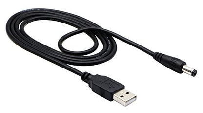 USB 2.0 A Male to DC 5.5x2.5mm Male Adapter Cable 5 Volt DC Barrel Power Jack Charging Cable for Tablet, Electronic Dog, Access Control Attendance (1M/3.3ft, DC5.5x2.5mm)(2packs) - color: 1M DC5.5x2.5mm