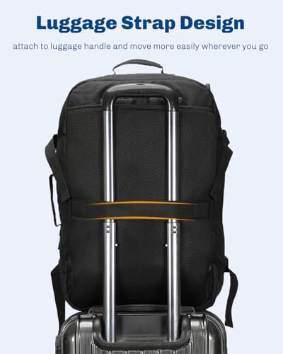 Carry on Backpack 38L Large Travel Backpack for Women Flight Approved Weekender Bag Laptop Backpack Men 15 inches Black 2023 - color: Black 2023