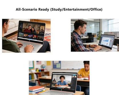 Customized Elite HP 14" HD Laptop, 4GB, 128GB, Intel 4-Core, 1-Year Office | Windows 11 | RAM Upgradable to 16GB | 1-Year Microsoft 365 & 1TB Cloud Storage | Rose Gold | Retains HP Warranty