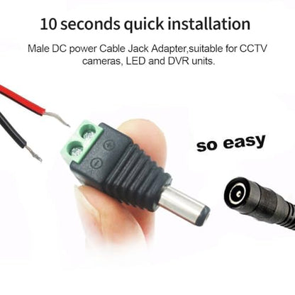 10 Pairs 12V 5A DC Power Plug Connectors (5.5mm x 2.1mm) | 10 Male & 10 Female Jacks, LED Strips, CCTV Cameras, Security Systems, Durable Barrel Adapters