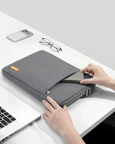 Bagasin 14-15.3 Inch Laptop Sleeve Case for MacBook Air 15.3 | Compatible with MacBook Pro M1-M5 2026 A3426 A3427 A3434 A3185 A3401 A3112, Fits HP Dell ASUS Lenovo 13.3-14 inch notebooks - color: Grey, size: 14