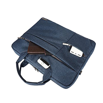 Multifunctional Briefcase,Muti-Pockets Laptop Case Bag For 15.6 inch-16 inch Laptop Computer - color: Blue