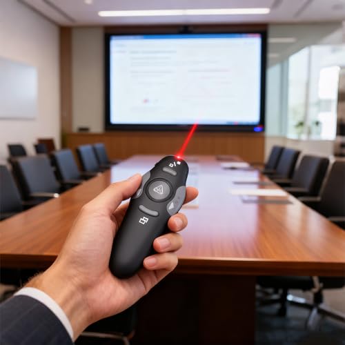 Wireless Presentation Clicker for PowerPoint Presentations, USB Wireless Presenter Remote, Power Point Remote Clicker for Computer/Mac/PPT/Google Slide Advancer
