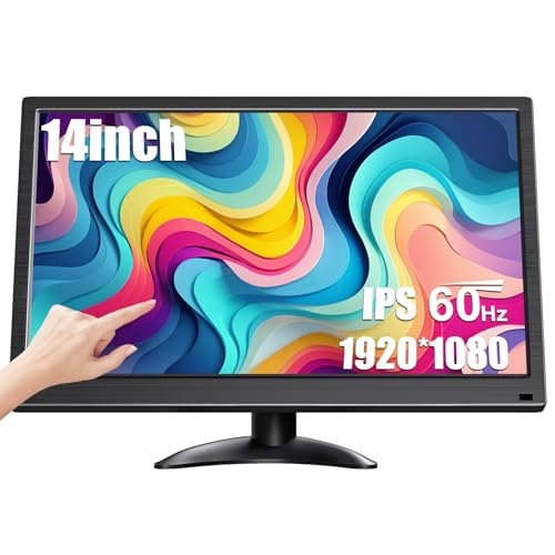 14 Inch Touch Screen Monitor FHD 1080P 60hz 99% sRGB IPS/HDMI/USB-C Computer Monitor Plug & Play, for Laptop PC Phone Raspberry Pi Switch PS4 PS5