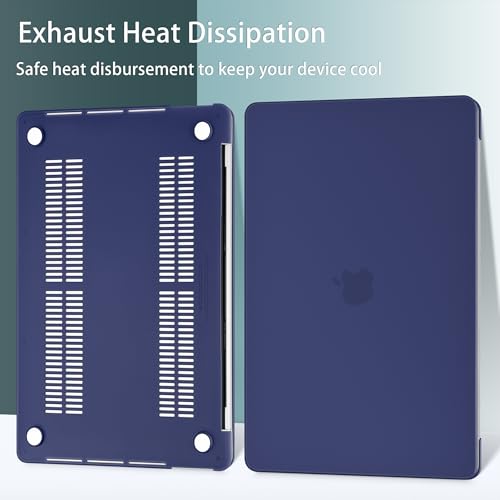 May Chen for MacBook Pro 16 Inch 2019 Release Model: A2141, Hard Shell Case Cover Screen Protector & Keyboard Cover for MacBook Pro 16 Retina with Touch ID & Touch Bar - Navy Blue - color: Navy blue