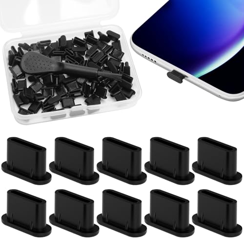 100 Pcs USB C Dust Plugs,Port Cleaner with Brush for Phones | Type C Cleaning Kit,Charging Port Cleaner Kit Suitable for Phones With Usb C Such As Apple 15 And Samsung S20 S21 S22 S23