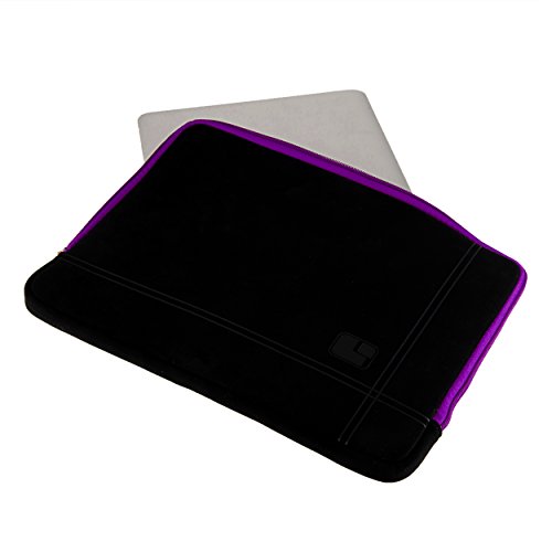 13 Inch Laptop Sleeve Neoprene Padded Case for Work and Commute - Purple - color: Purple