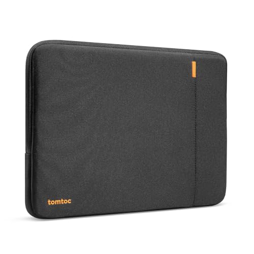tomtoc 360° Protective Laptop Sleeve 13-inch MacBook Neo A3404 (2026) | Water-resistant Laptop Case Cover Designed for 13-inch New MacBook Neo A18 Pro Chip, 13 inch Shockproof Computer Case Bag - color: Black, size: 13-inch for New MacBook Neo