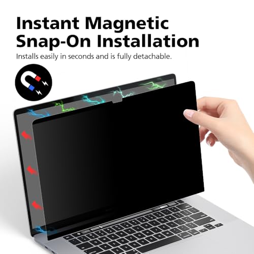Magnetic Privacy Screen Protector for Samsung Galaxy Book 5 Pro 16"- Removable Privacy Shield, Anti-Glare, Scratch & Smudge-Resistant Surface, Eye Protection, Anti-UV