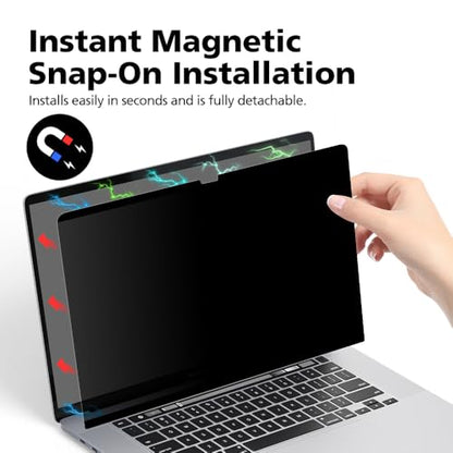 Magnetic Privacy Screen Protector for Samsung Galaxy Book 5 Pro 16"- Removable Privacy Shield, Anti-Glare, Scratch & Smudge-Resistant Surface, Eye Protection, Anti-UV