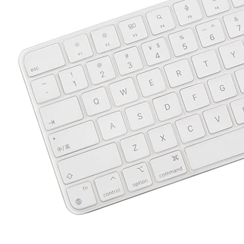 Keyboard Cover for iMac 24 Inch with M4/M3/M1 2024-2021, Apple Magic Keyboard 3 with Touch ID A3118 A2449, Mac mini Desktop M4 M2 M1 Chip Keyboard Accessories Ultra Thin Silicone Skin (Clear) - color: Clear