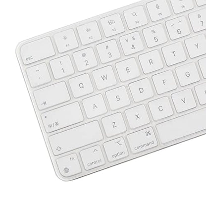 Keyboard Cover for iMac 24 Inch with M4/M3/M1 2024-2021, Apple Magic Keyboard 3 with Touch ID A3118 A2449, Mac mini Desktop M4 M2 M1 Chip Keyboard Accessories Ultra Thin Silicone Skin (Clear) - color: Clear