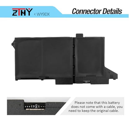 WY9DX Laptop Battery 42Wh Replacement for Dell Latitude 14 5420 15 5520 | Precision 15 3560 Series P137G P137G001 P104F P104F001 P104F002 1K2CF 01K2CF 0M3KCN 075X16 WK3F1 005R42 11.4V 3500mAh 3-Cell - size: 8.46*3.9*0.2inch WY9DX