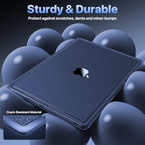 Soonjet CrackGuard for MacBook Air 15 inch Case M5 M4 M3 M2 2026-2023 Cover | Anti Crack, Midnight Blue, Clear Matte, Fingerprint & Scratch Resistant, Protective Laptop Hard Shell, Ultra Thin, Durable - color: Midnight Clear