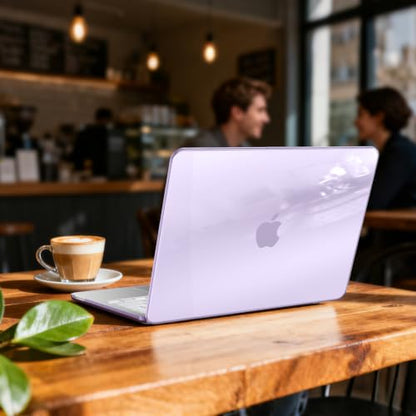 B BELK for MacBook Neo Case 13 inch 2026 Release A3404, Crystal Purple | Scratch Resistant Protective Hard Shell for Mac Neo Case with Keyboard Cover & Screen Protector, Lightweight, Easy Snap-On - color: Crystal Purple