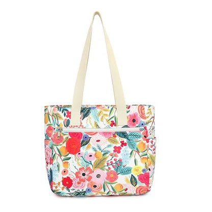 Women Tote Bag With Muti-Pockets,Lightweight Shoulder Bag,Large Capacity Handbag for Travel, Work, Gym - color: Flower