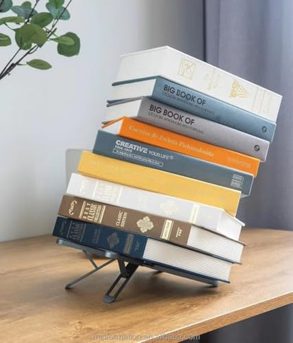 Foldable & Portable Laptop Stand for Desk, Light Weight Alloy Silicon, Ergonomic Aluminum Riser with 7 Adjustable Heights, Compatible with Laptop 10-16' and Tablet - color: meteoric lime