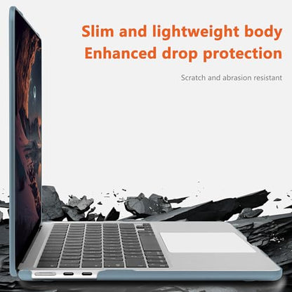 MecBevia Compatible with MacBook Air 13.6 inch Case, M4 A3240/ M3 A3113/ M2 A2681 (Released 2025 2024 2022), Ultra Thin Flexible Armor Plastic Hard Shell Protective, Matte Midnight Blue - color: Matte Midnight Blue