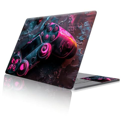 Reusable Universal Laptop Skin Sticker, Cut to Fit for 11.6–15.6 Inch Laptops, Waterproof Protective Film, No-Residue - Pink Damaged Controller - color: Pink Damaged Controller
