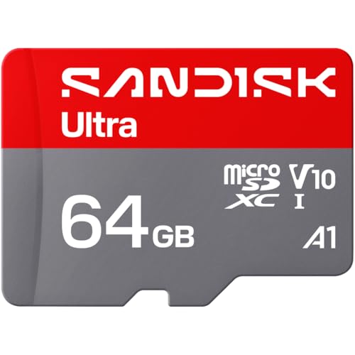 SANDISK 64GB Ultra microSD UHS-I Card - Up to 145MB/s Read Speed, Full HD Video, V10, U1, C10, A6 - SDSQUJQ-064G-GZ6MA - size: 64GB, style: New Version