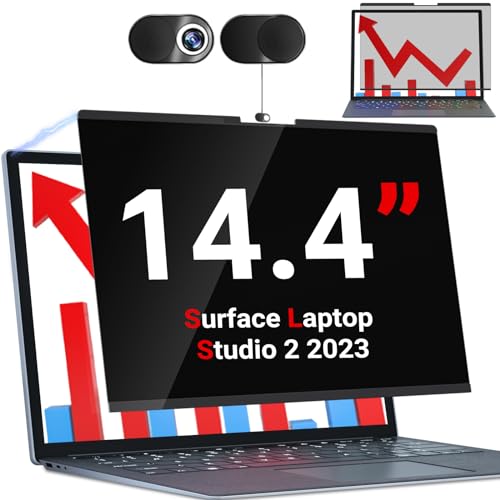 ZOEGAA Privacy Screen for Microsoft Surface Laptop Studio 2/1 14.4-Inch,Magnetic Removable Touchable Privacy Filter for Surface Studio 14 inch Screen Protector,Anti-Blue Light Anti-Scratch - size: Surface Laptop Studio 2 14.4 inch