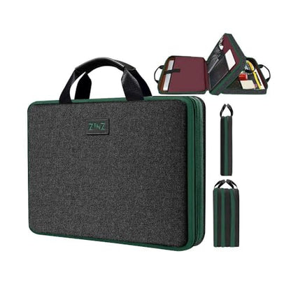 Slim Expandable Laptop Case 15.6 Inch Sleeve Upgraded Protective Durable Recycled Carrying Case Compatible with MacBook 15" & 16" and Most 15" 15.6" 16" Notebook,BK01GR01 - color: Bk01gr01, size: 15.6"
