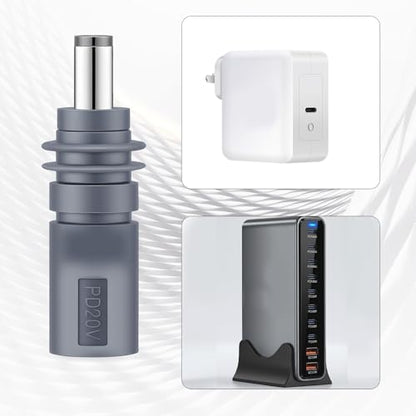 2PCS Type C USB-C Female Input to DC, 20V USB C to DC Power Cable Adapter, 5.5mm X 2.1mm 100W PD Power Cable