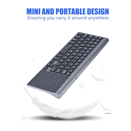 2.4Ghz Mini Wireless Keyboard with Touchpad Numeric Keypad Portable Ultrathin Remote Keyboard Mouse Combo