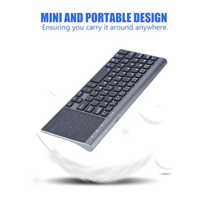 2.4Ghz Mini Wireless Keyboard with Touchpad Numeric Keypad Portable Ultrathin Remote Keyboard Mouse Combo