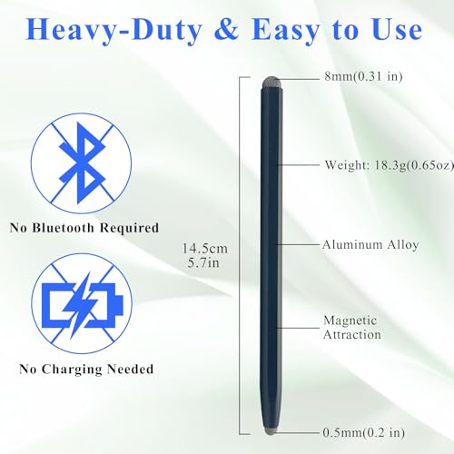 2-in-1 Stylus Pen for Touchscreen with Magnetic, Kenkor 2PCS Stylus Pencil | Stylus for Nintendo Switch/Apple iPad/Air/Mini/Pro/iPhone/Android/Huawei/Samsung/Galaxy All Touch Screen Devices (Black/Gold) - color: Black+Gold