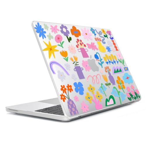 Compatible with 2026 MacBook Neo Case 13 inch Model A3404 with A18 Pro Chip, Precision Fit & Anti-Crack Hard Shell Pattern Case & Keyboard Cover&Screen Protector&Webcam Cover, Abstract Flower - color: Abstract Flower