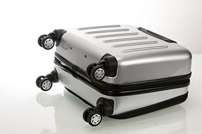 Rockland Revolution Hardside Rolling Computer Case, Carry-On, Silver - color: Silver