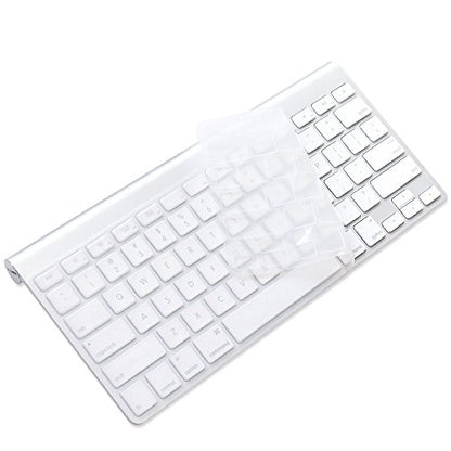 ProElife Ultra Thin Silicone Keyboard Protector Cover Skin for Apple Wireless Keyboard with Bluetooth MC184LL/B (Model A1314, U.S Layout) (Not Fits Magic Keyboard), Transparent - color: Transparent