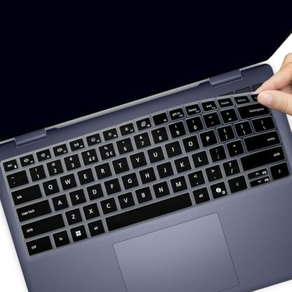 Keyboard Cover for Dell 14 Plus DB04250 DB04255 DB14250 DB14255 14", Dell Inspiron 14 5440 5441 5445 7440 7441 7445 & Inspiron 16 7640 US Layout (Not Fit:Dell 14S & 14 DA14250 Premium)-Black - color: Black