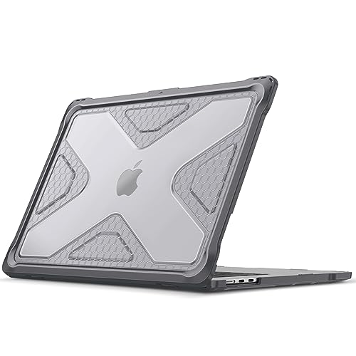 Fintie Rugged Case for MacBook Air 15 Inch, Gray | A3448 A3241 A3114 A2941, 2023 2024 2025 2026, M2 M3 M4 M5, TPU Bumper, Heavy Duty Hard Shell Cover - color: Gray