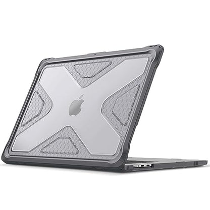 Fintie Rugged Case for MacBook Air 15 Inch, Gray | A3448 A3241 A3114 A2941, 2023 2024 2025 2026, M2 M3 M4 M5, TPU Bumper, Heavy Duty Hard Shell Cover - color: Gray